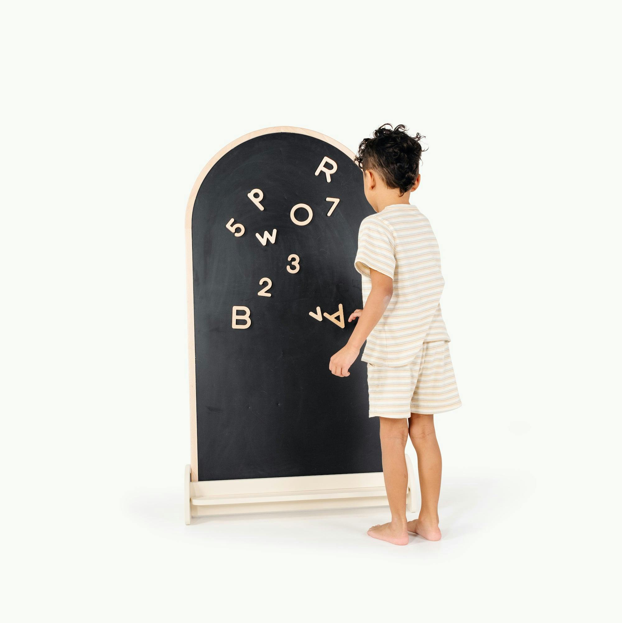 Wooden Arched Chalkboard Stand