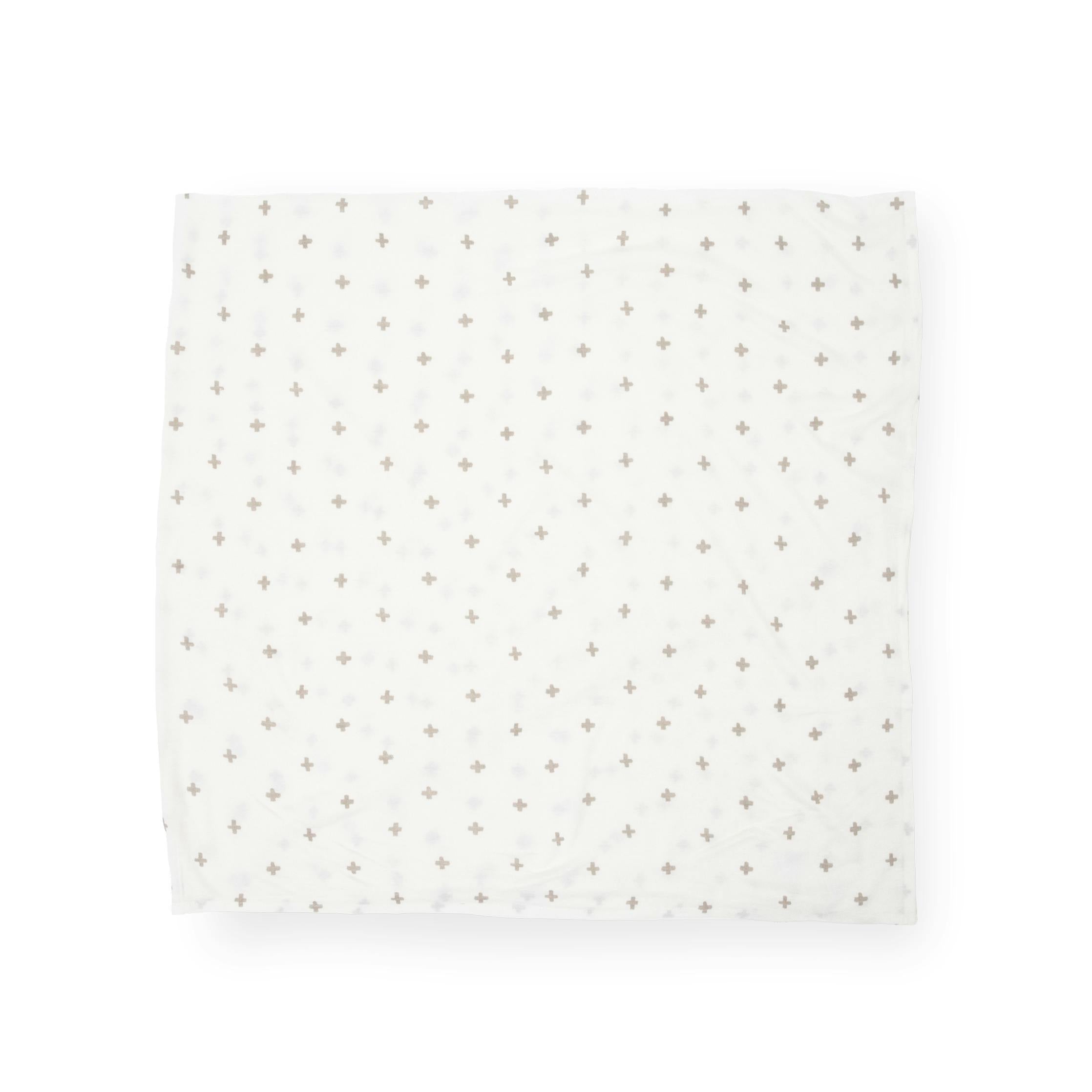 Stretch Knit Swaddle Blanket - Grey Cross
