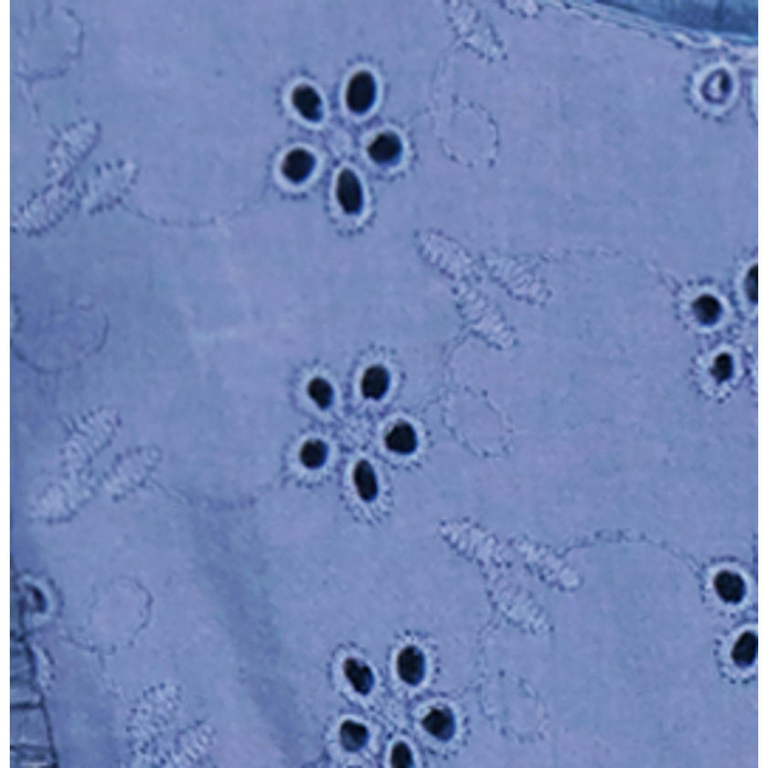 Sophie Girls Tassel Dress Ocean Blue Eyelet, Ocean Blue Eyelet