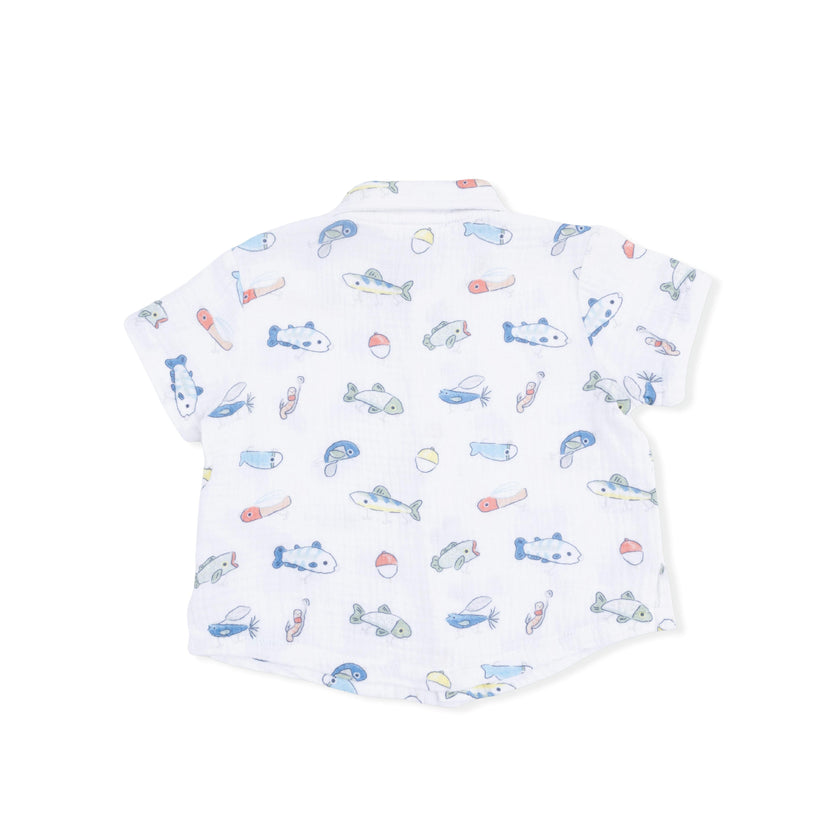 Fishing Lures - Polo Button Up with Casual Short