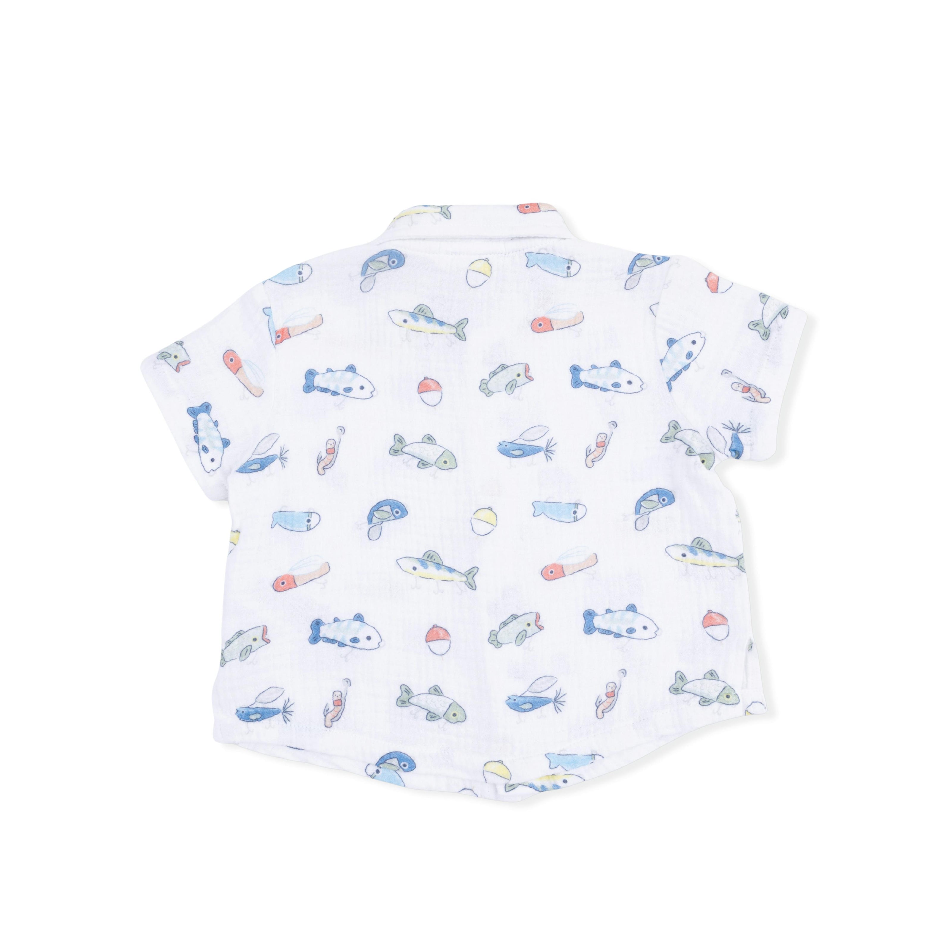 Fishing Lures - Polo Button Up with Casual Short