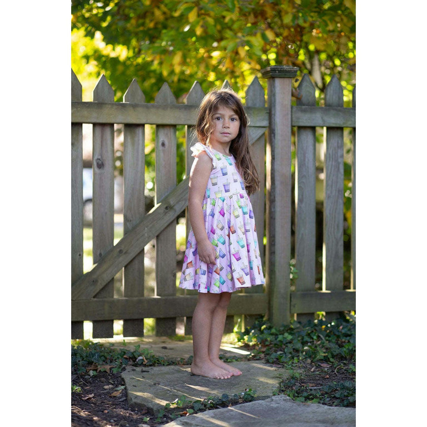 Racer Back Twirly Dress in Boba