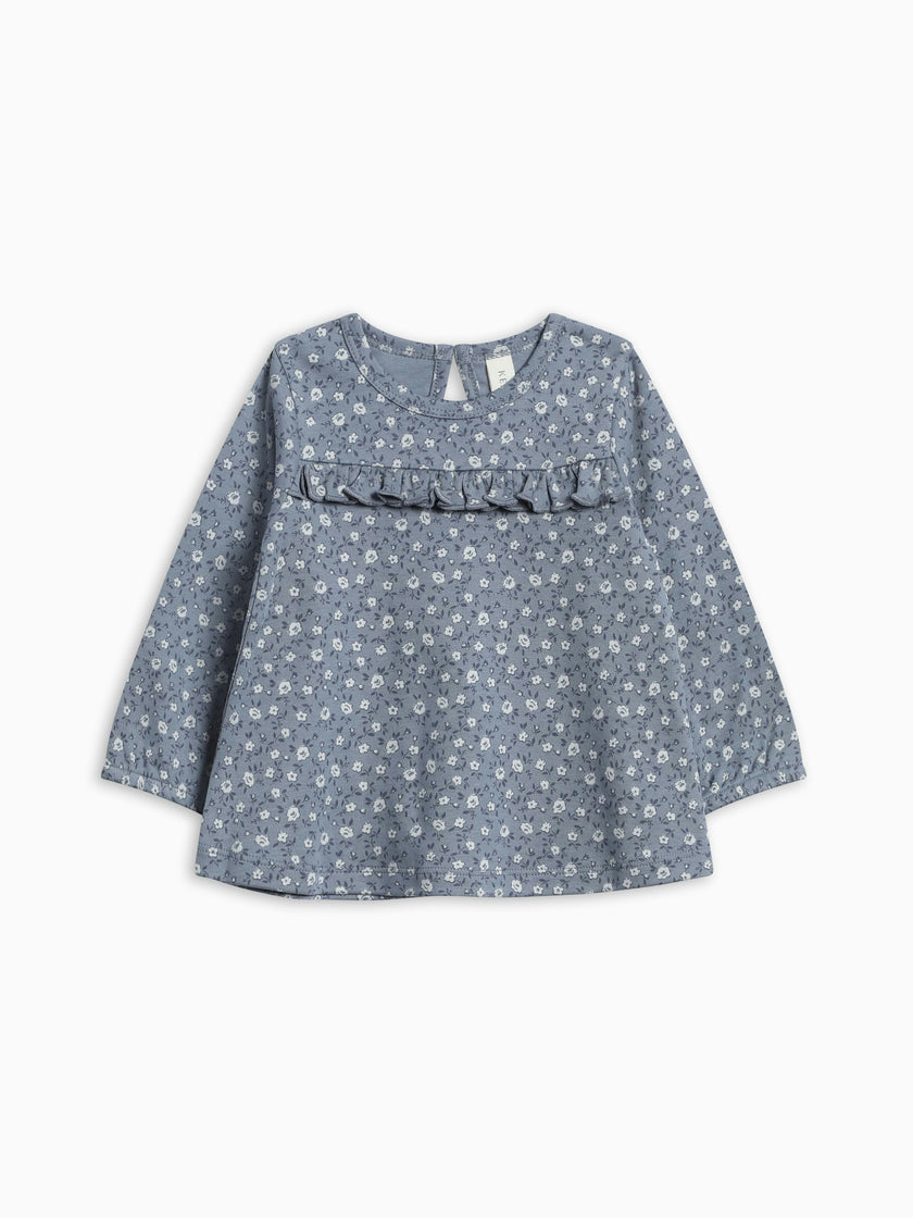 Sorren Ruffle Long Sleeve Top - Millie Floral