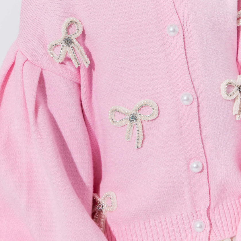 Pearl Bow Cardigan