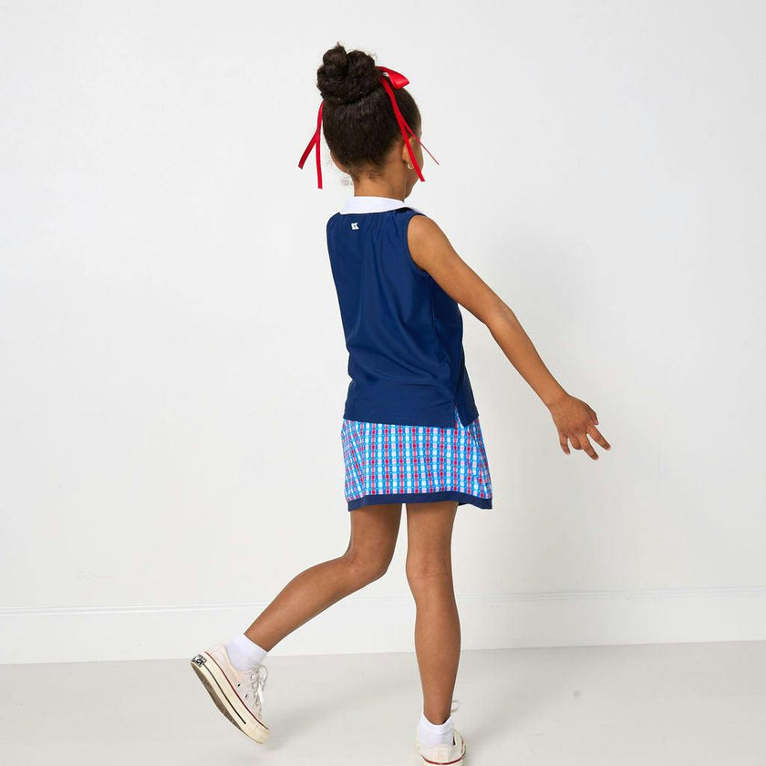 red white and gingham retro power skort