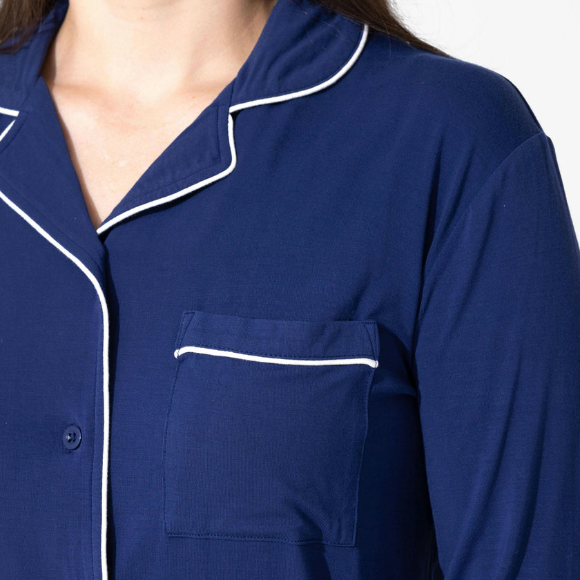 Starry Night Blue Bamboo Women's Pajama Set