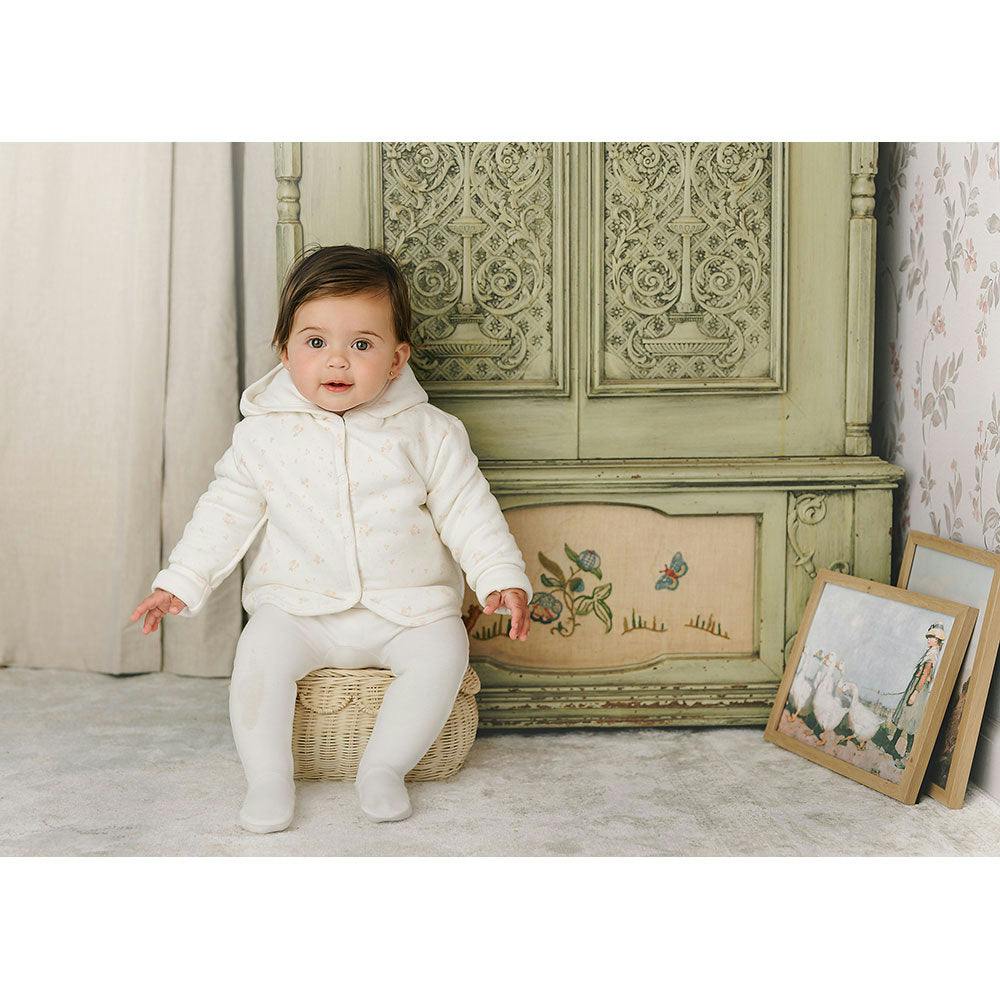 Scattered Blossoms Footie & Hat Set Barely Pink