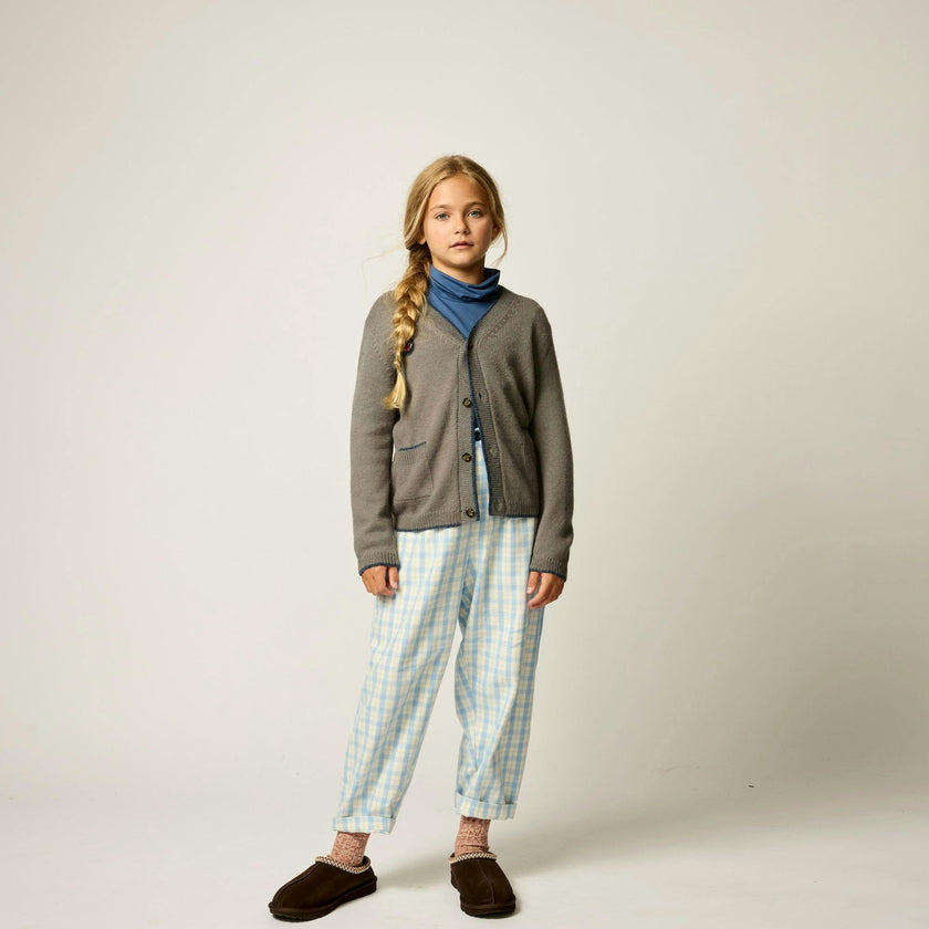 Alpaca Wild Fox Cardigan in Heather Grey