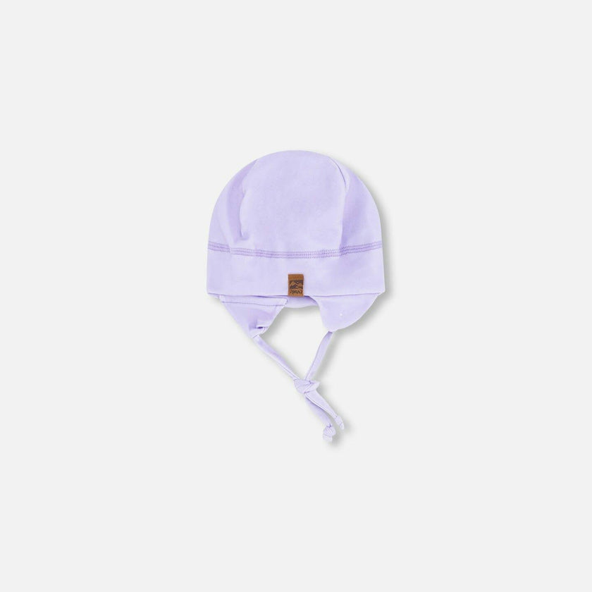 Baby Mid-Season One-Piece Outerwear With Hat Purple Daisy Print