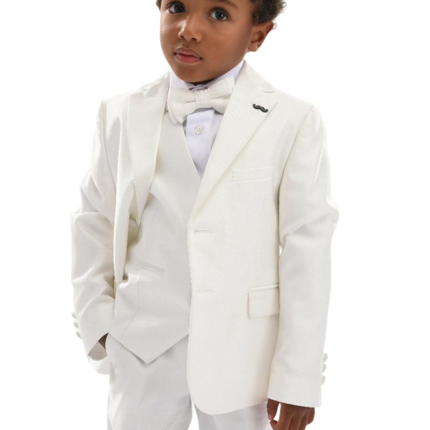 Cream 5pc Peak Lapel Tuxedo