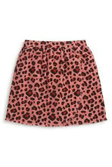 Corduroy Leopard Printed Wrap Skirt