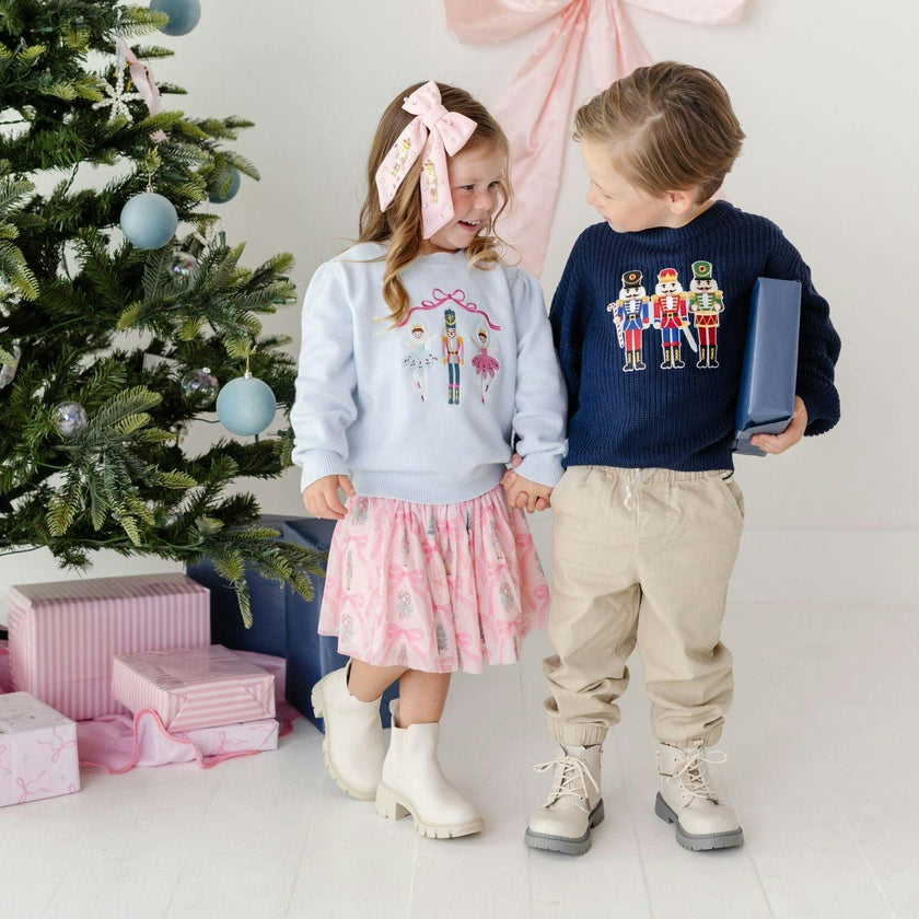 Nutcracker Embroidered Christmas Sweater