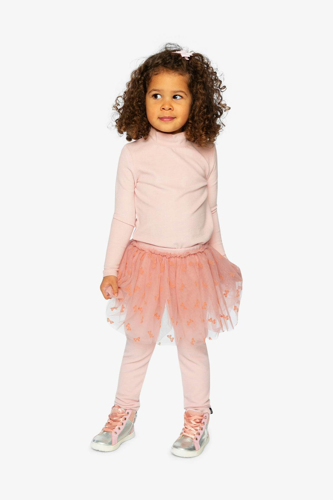 Leggings With Integrated Tulle Skirt Pale Dusty Pink