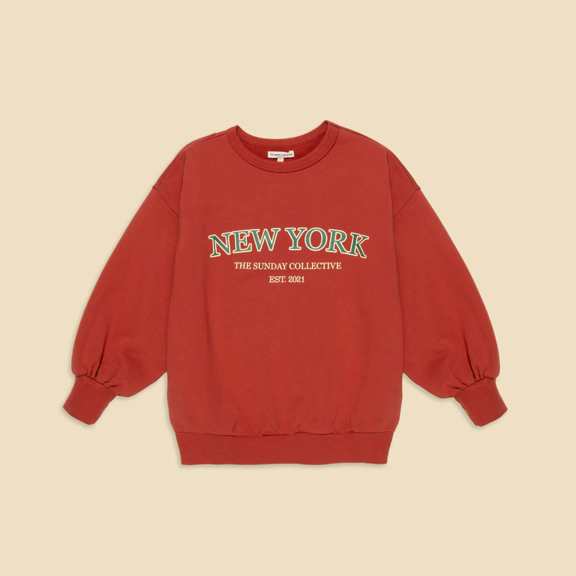 Adults Organic Weekend Sweatshirt in Rhythm Red