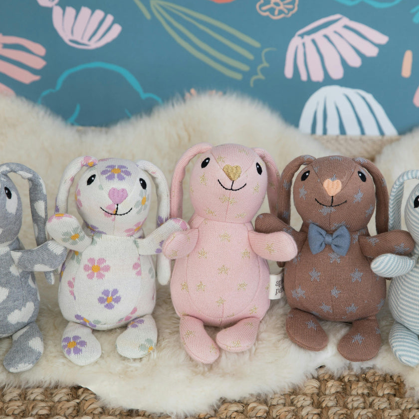 Knit Patterned Bunny Plush - Duke