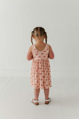 Girls Henley Tank Dress in Cherries