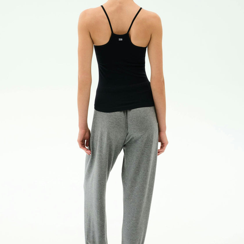 Loren Seamless Waist Length Tank - Black