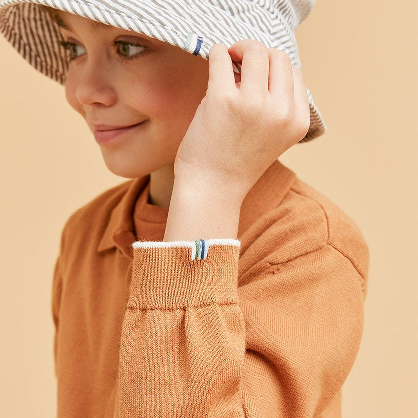 Seersucker Beach Hat