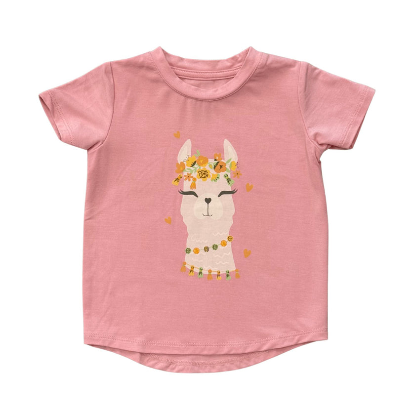 Girl's Short Sleeve Tee in Summer Blooms