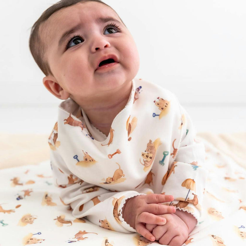 Beach Dogs Pima Cotton Baby One-Piece Pajamas