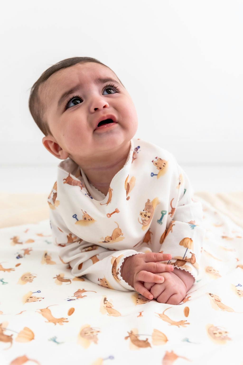 Beach Dogs Pima Cotton Baby One-Piece Pajamas
