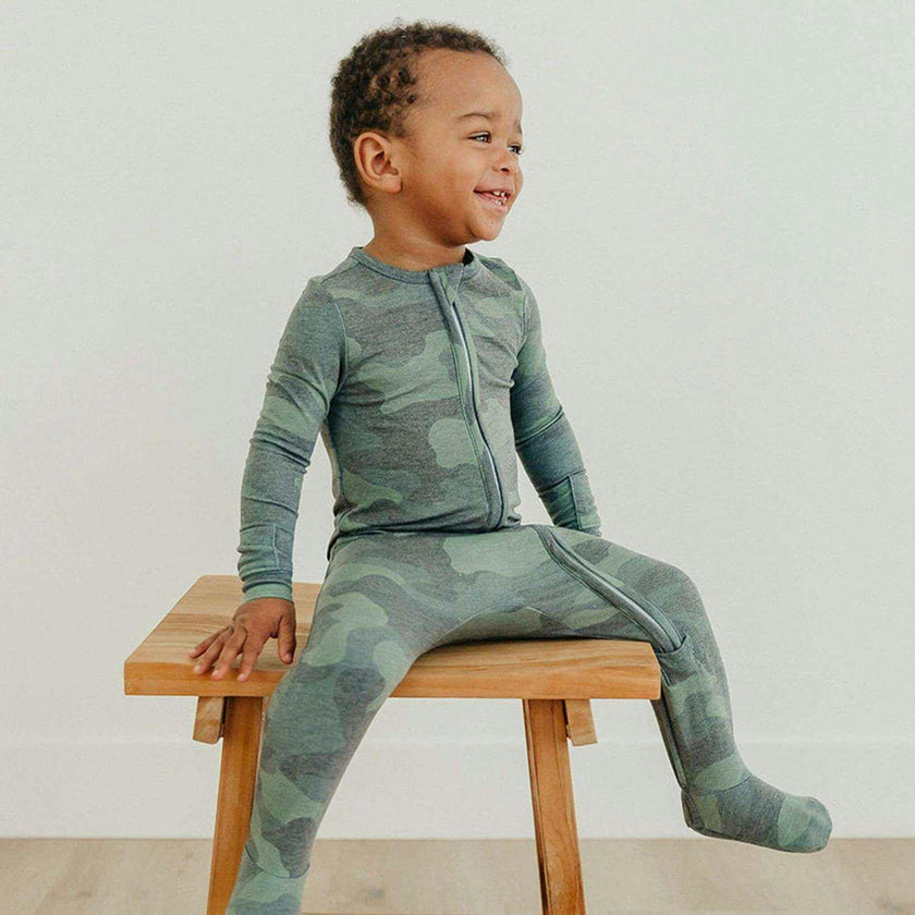 Zip-Up Footie Pajama - Hunter