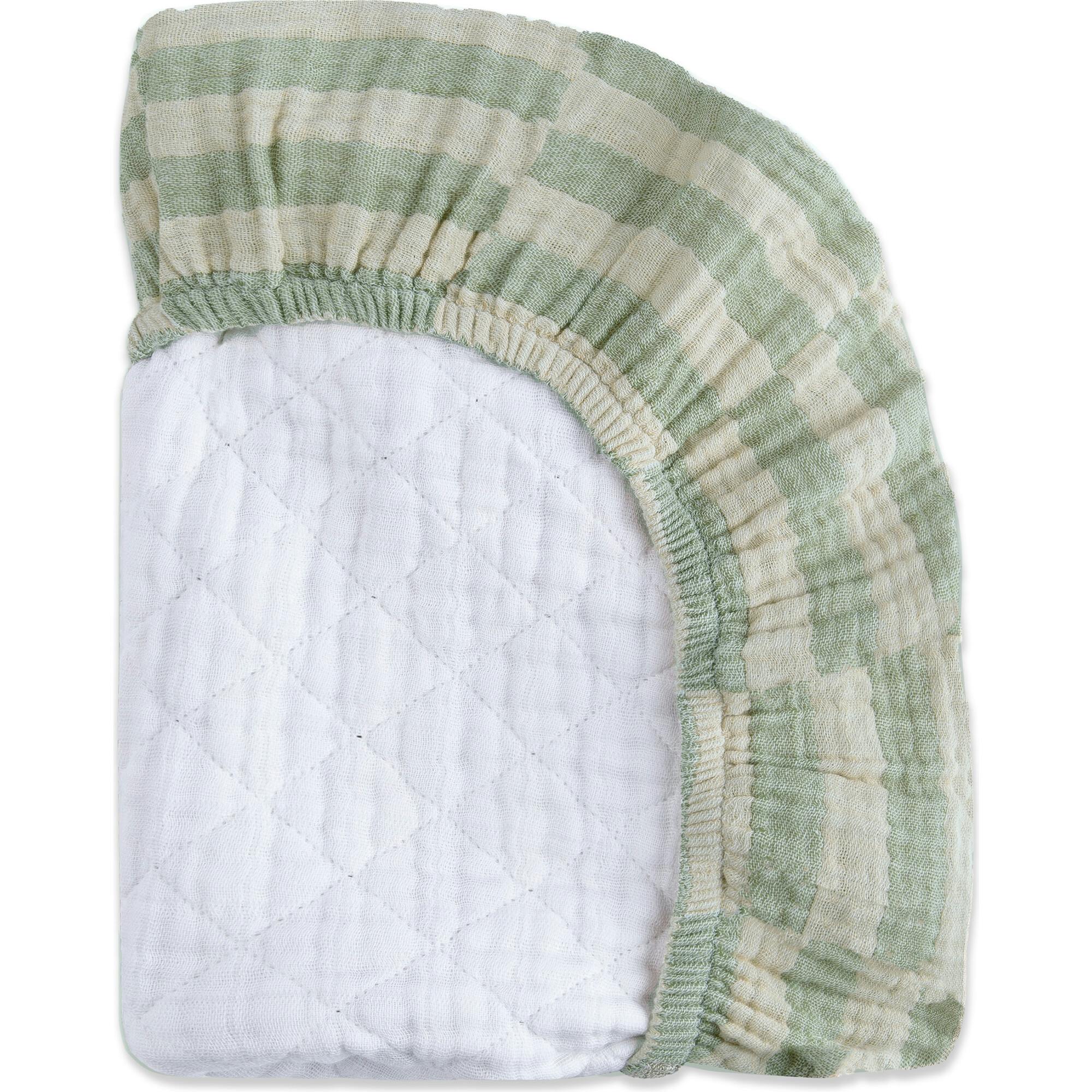 Quilted GOTS Certified Organic Muslin Cotton Changing Pad Cover