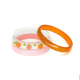 Multi Pumpkin Orange Cream Bracelet Set