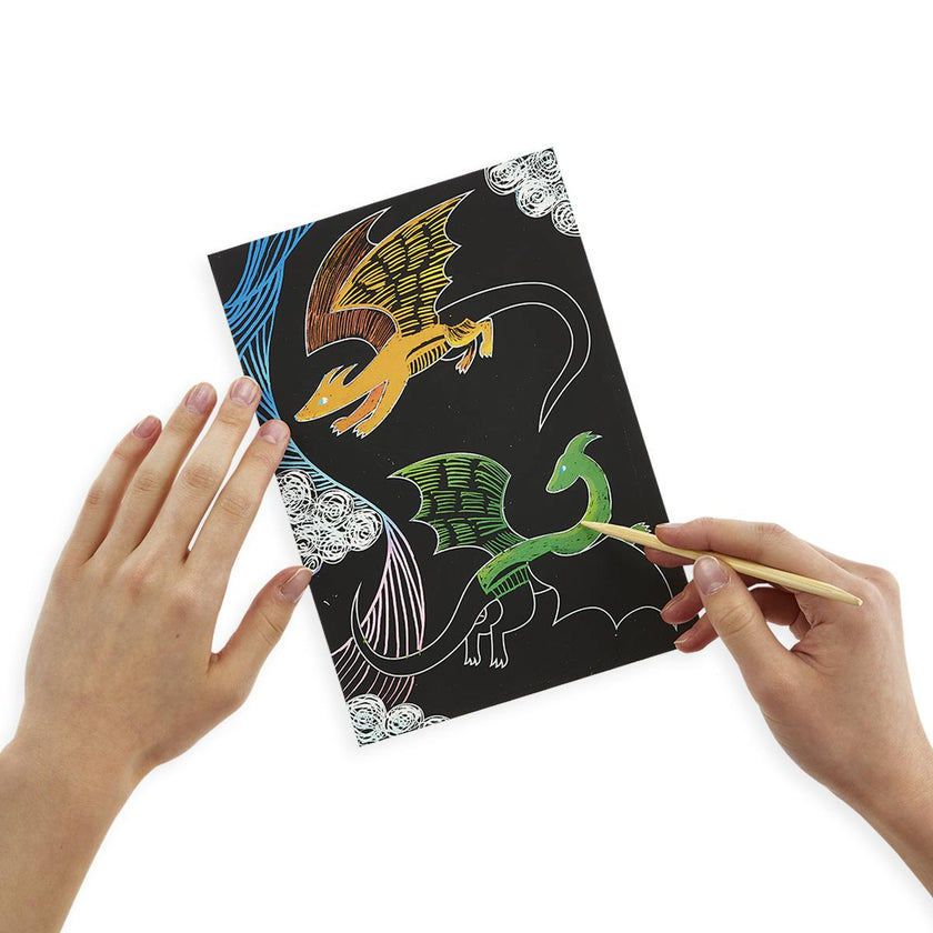 Fantastic Dragon Scratch and Scribble Scratch Art Kit
