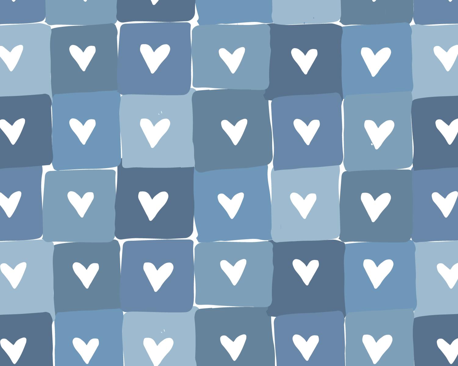 Block Hearts Baby Bandana Bib