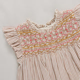 Baby Girls Stevie Dress - Tawny Brown Stripe
