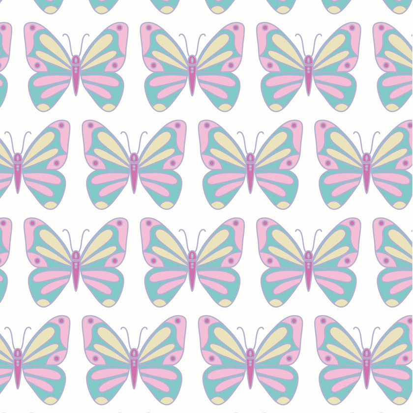 Ellie Girls' Sleeveless Performance Top by LH Sport - Peace Love Butterflies Pink Multi
