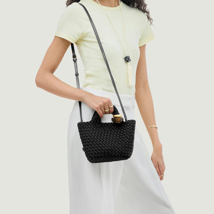 St. Barths Petit Tote Beads | Onyx