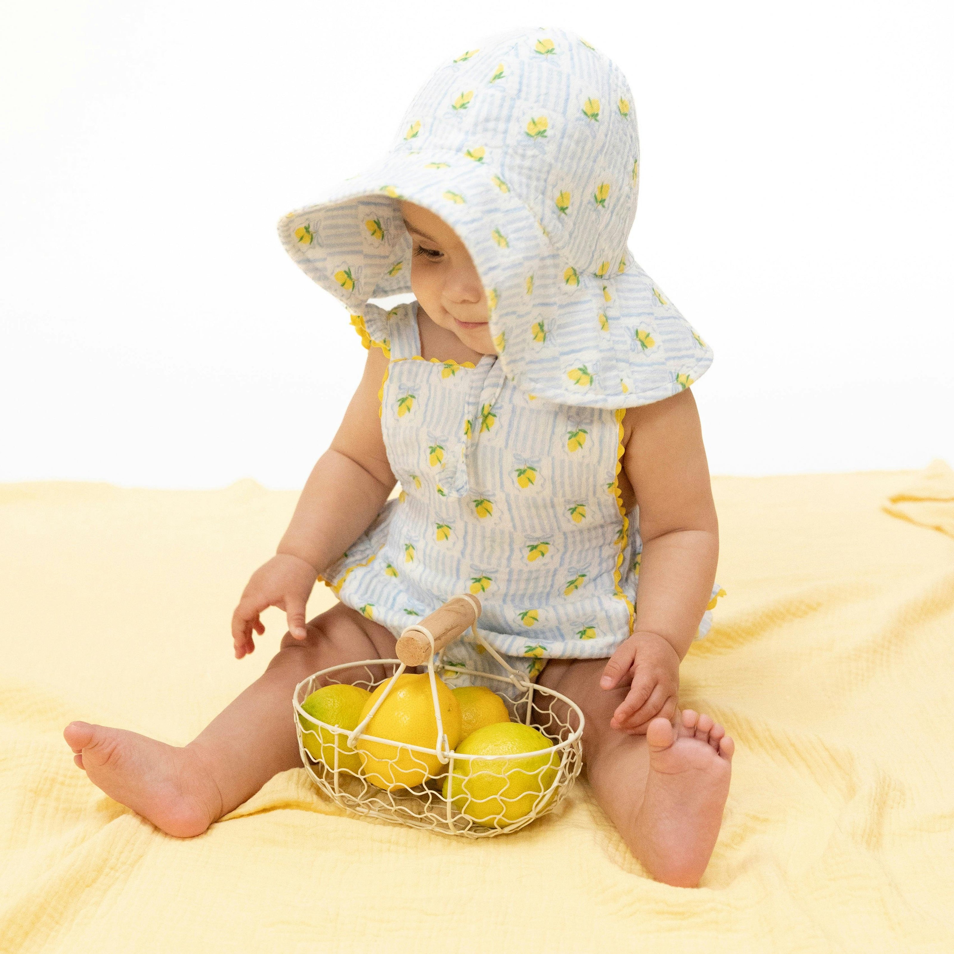 Lovely Lemons - Wide Brim Sun Hat