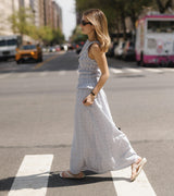 The Delphine Nap Skirt - Blue Swiss Dot