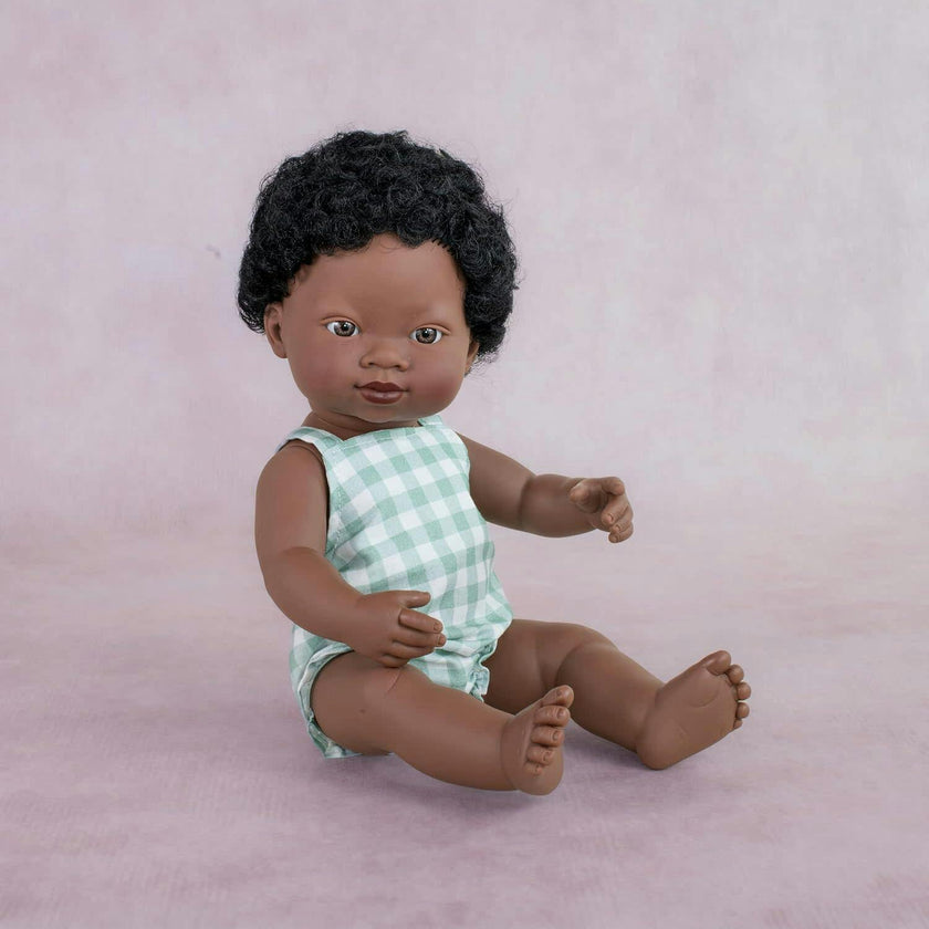My Friends and Me Collection African Baby Boy Doll with Black Hair - 15"