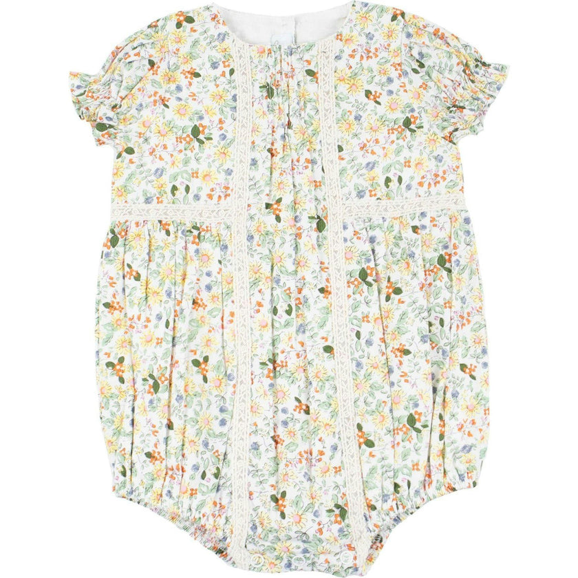 Yellow Floral Bubble Romper
