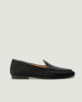 Lucca Belgian Loafer Satin | Onyx