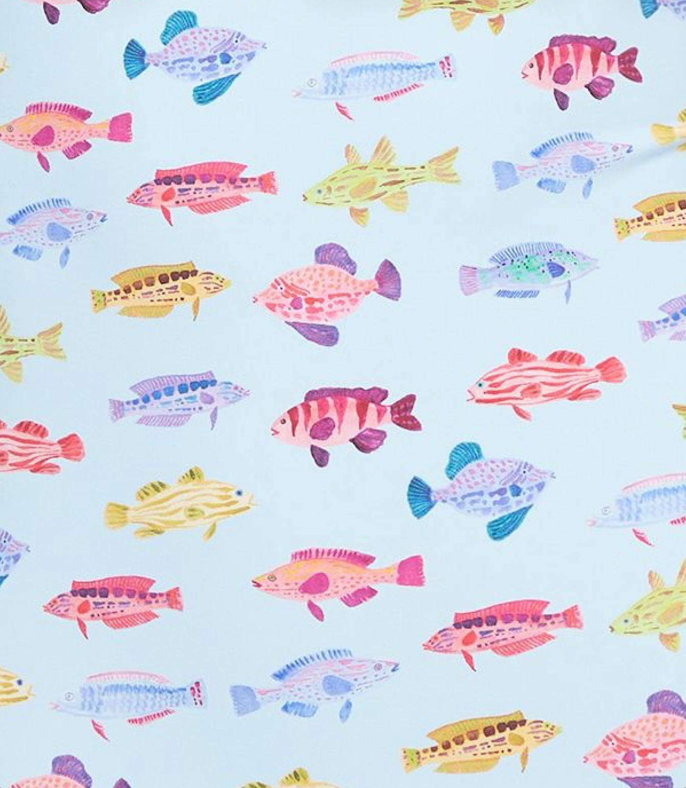 The Baby Sora Rashguard - Blue Rainbow Fish