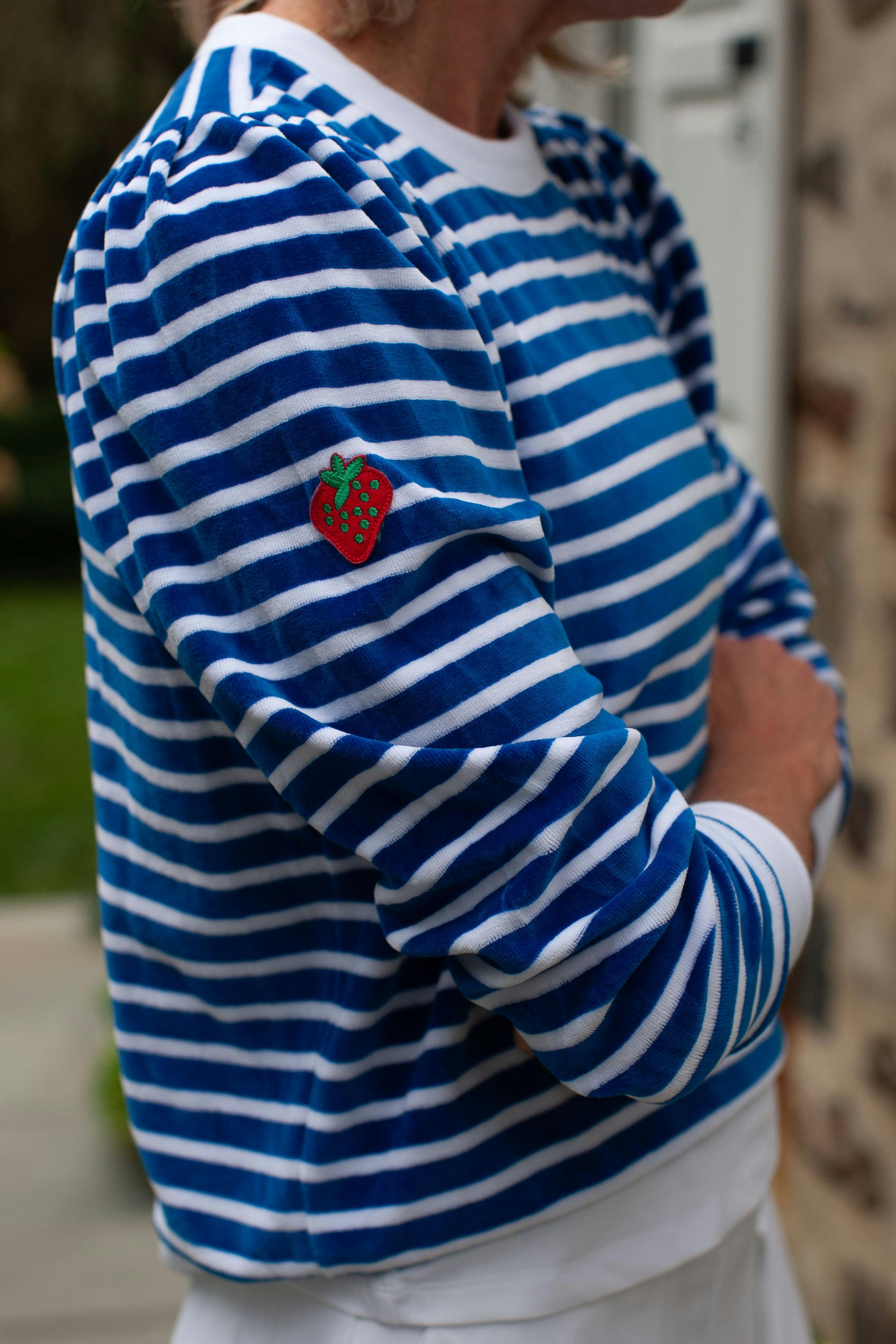 Stripe Poppy Top