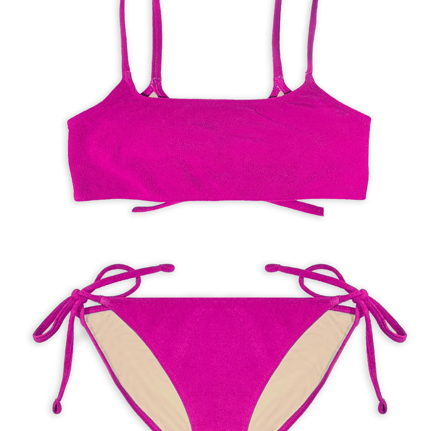 Maillot de bain deux pièces Ado,  Bralette & Bikini - Terry Berry Pink