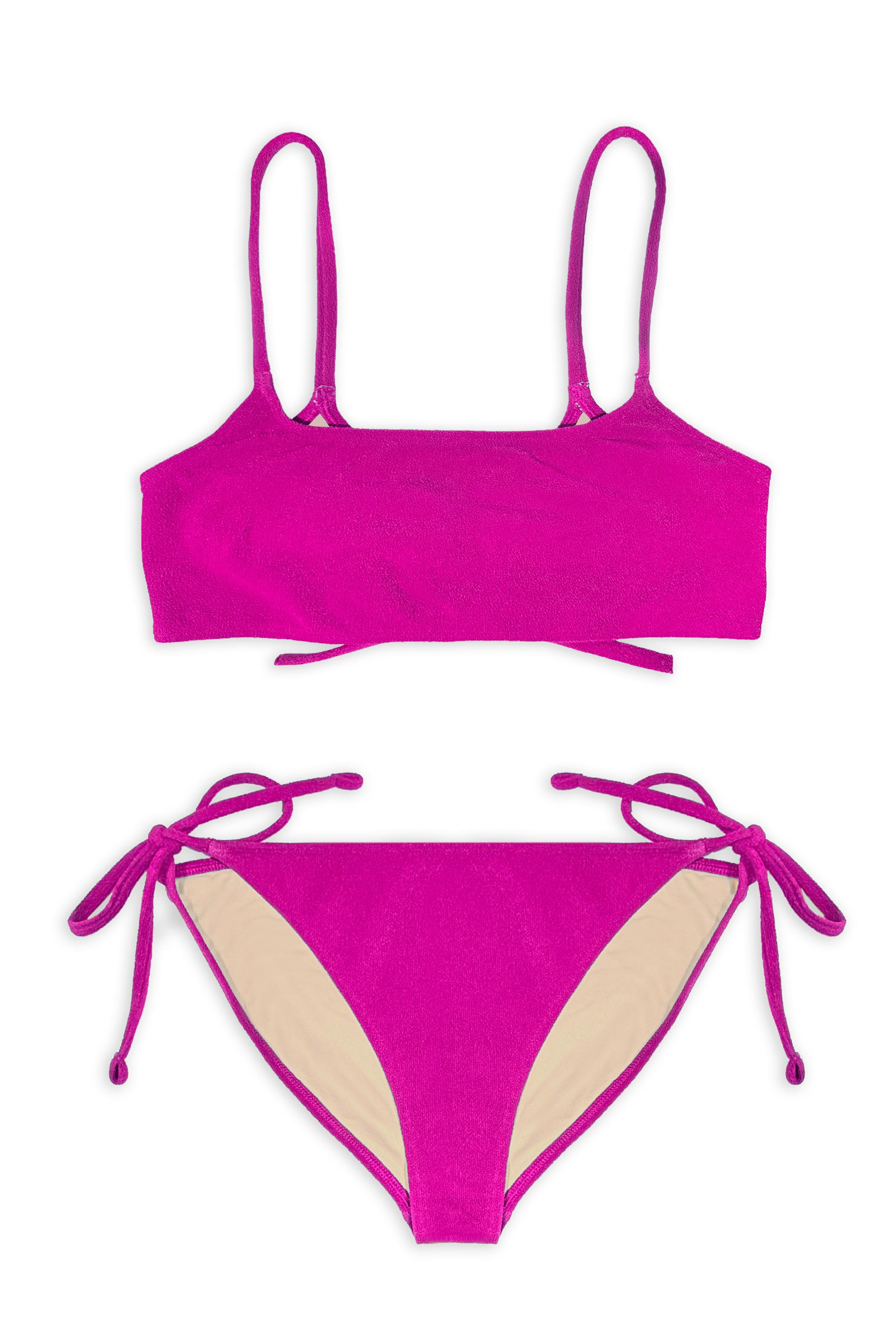 Maillot de bain deux pièces Ado,  Bralette & Bikini - Terry Berry Pink