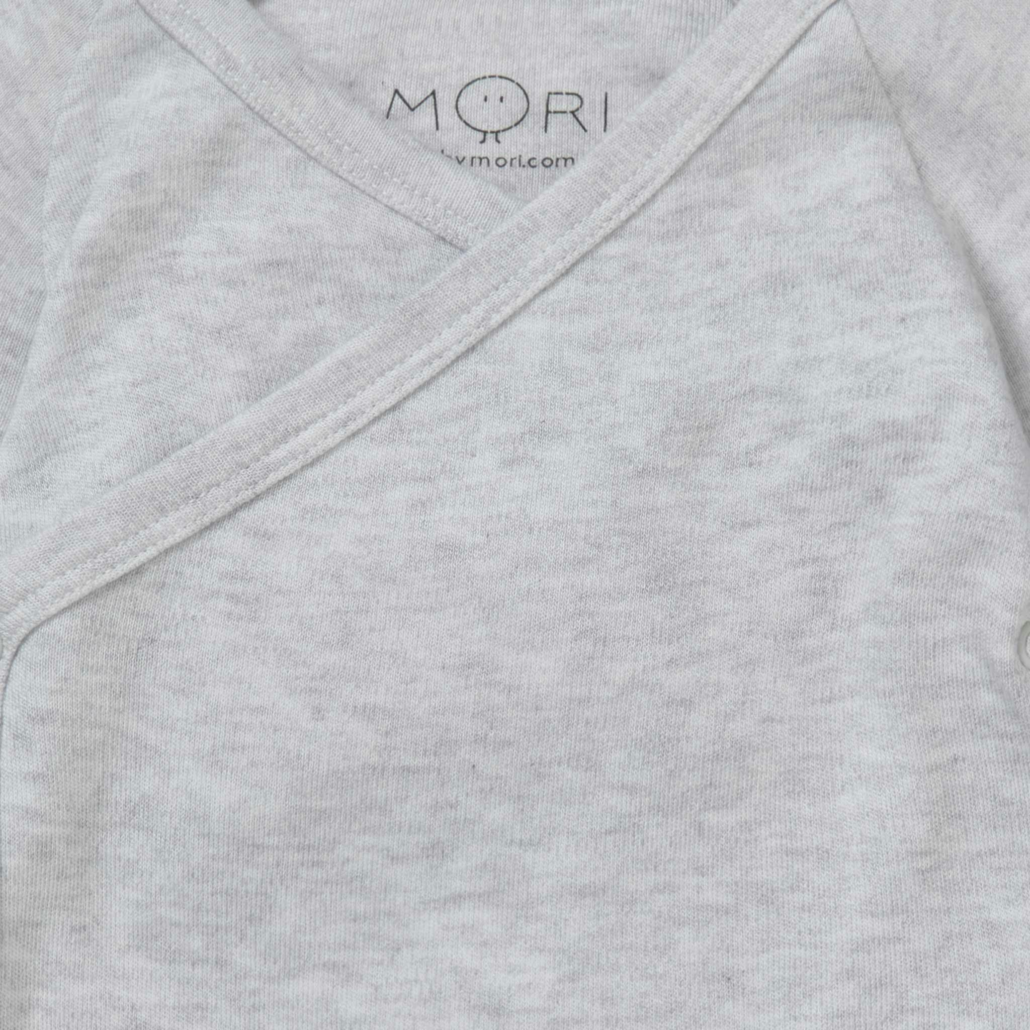 Long Sleeve Kimono Bodysuit - Grey