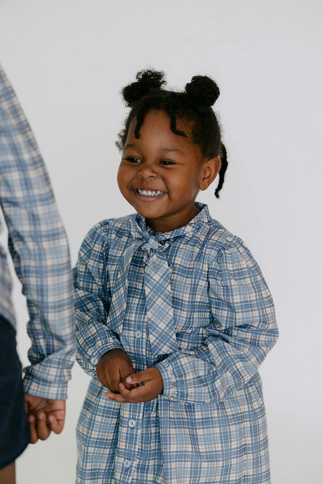 Stella Bow Dress in Marta Plaid