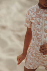 Short Sleeve Rashguard Swimsuit | Pegasus