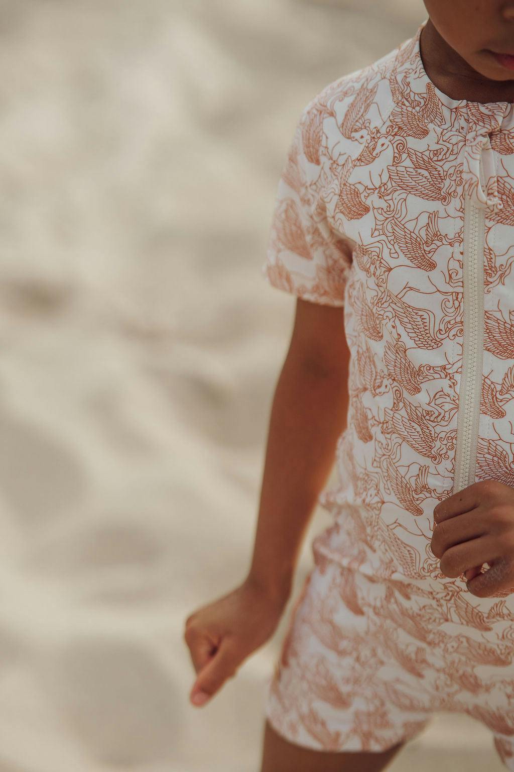 Short Sleeve Rashguard Swimsuit | Pegasus