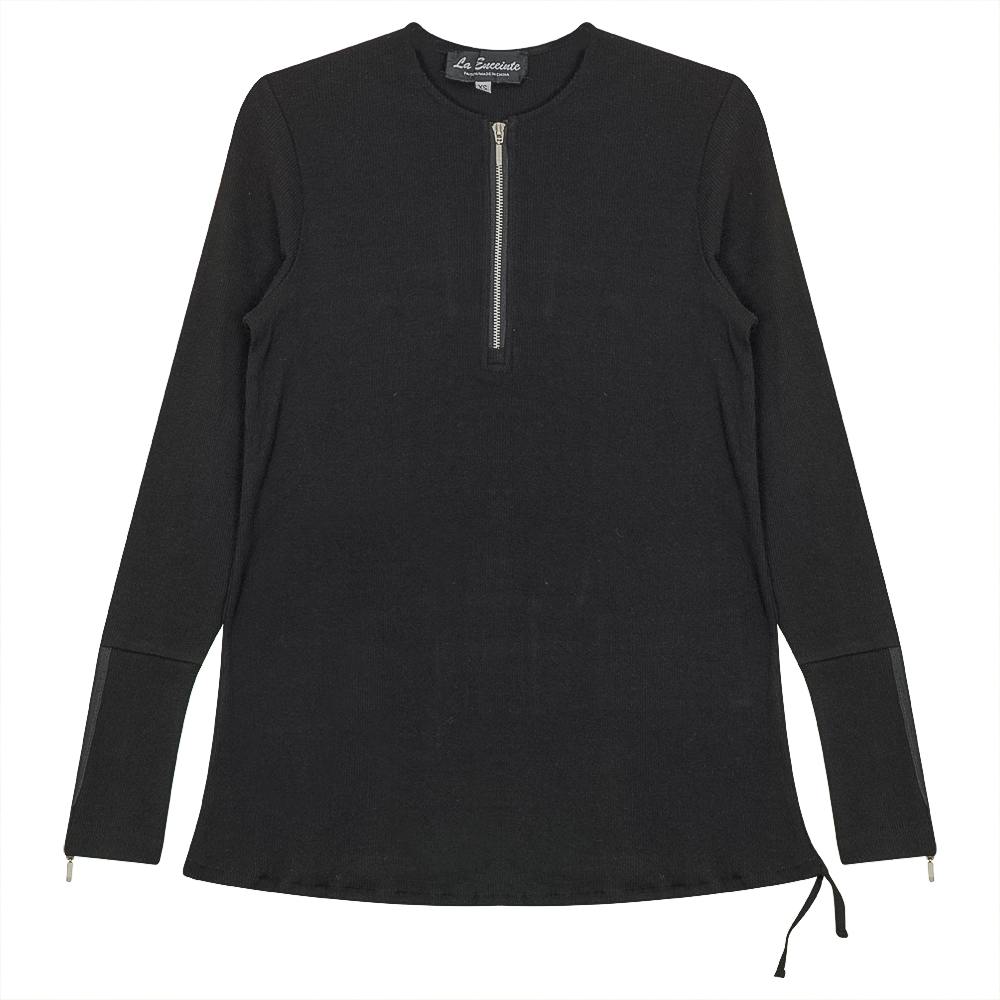 Ribbed Henley Maternity Top