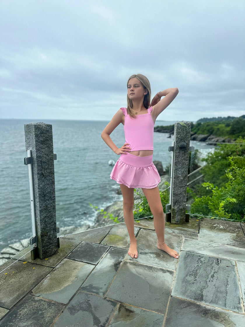 Girls Wrap Tennis Skort - Lavender