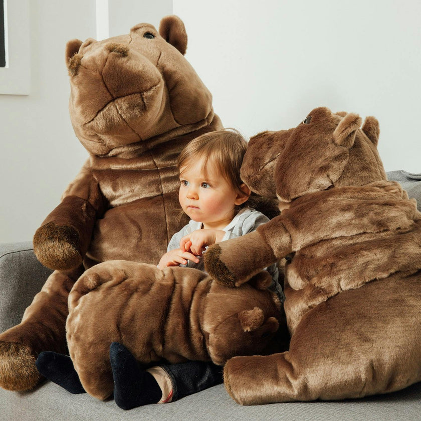 LA PELUCHERIE My Hippo Edgar - Large Sitting 50cm