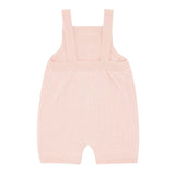 baby pink knit short overall